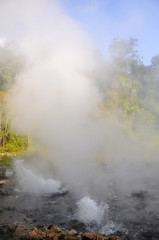 Fototapeta na wymiar Natural hot spring in north of Thailand