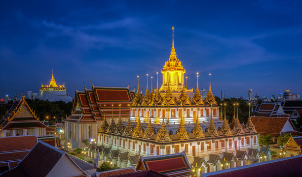 Wat Ratchanaddaram and Loha Prasat Metal Palace