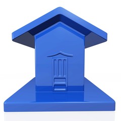 Blue Plastic Model of a House