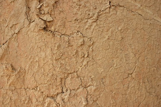 Cracked Mud Wall Texture Background