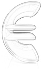 3d illustration of text 'euro'. Pencil drawing