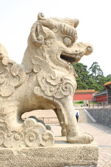 Fototapeta na wymiar Chinese Stone Lion Statue