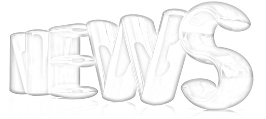 3D text "news". Pencil drawing