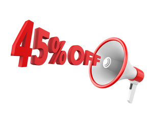 45% discount and man