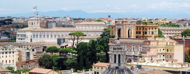 Obraz premium Rome aerial view from Vittorio Emanuele monument