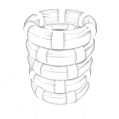 lifebelts. Pencil drawing