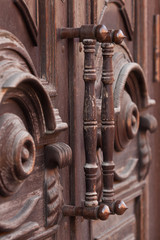 Detail of decorative vintage door