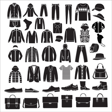 Men's fashion Clothes and accessories   - Illustration
