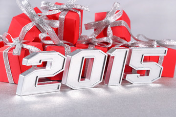 Fototapeta premium 2015 year silver figures