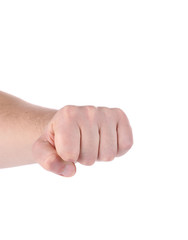 Close up of man's fist.