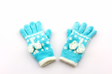 Colorful woolen glove