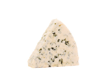 Slice of dor blue cheese.