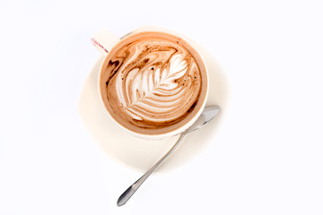 HOT COFFEE MOCHA isolate on white background