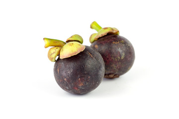 mangosteen on white background