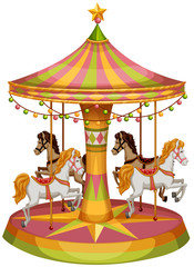 A merry-go-round horse ride © blueringmedia