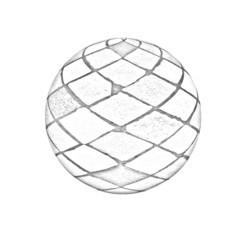 Mosaic ball. Pencil drawing