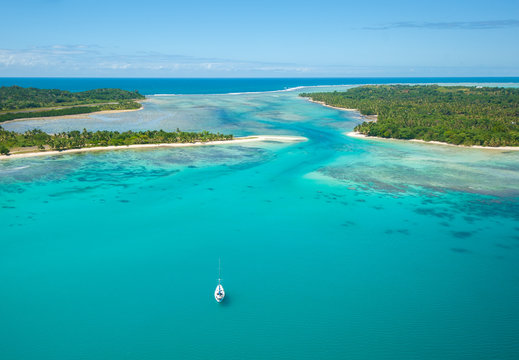 Fototapeta Aerial view of Sainte Marie island, Madagascar