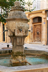 Ancient fountain in Provence