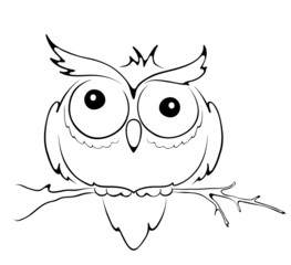 Graphic illustration -- funny owl