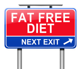 Fototapeta premium Fat free diet concept.