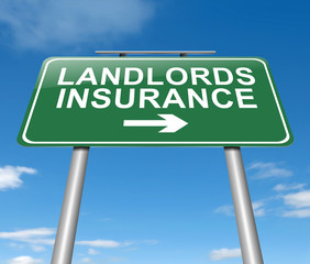 Landlords insurance concept.
