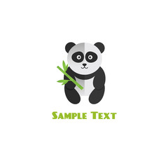 Panda with bamboo