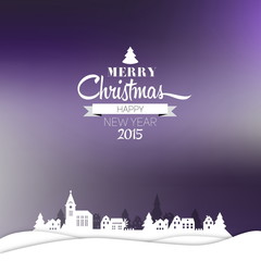 Naklejka premium Merry Christmas and happy new year retro greeting card and backg