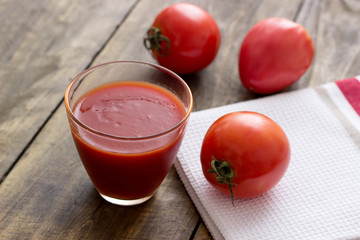 Tomato juice in glass