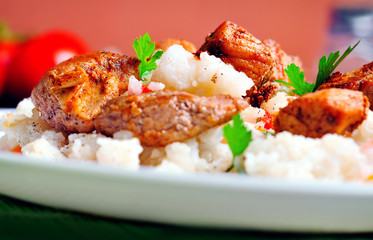 Rice with meat