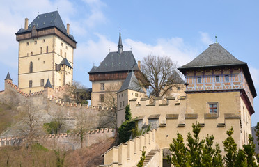 Fototapeta na wymiar View of the castle Karlstejn