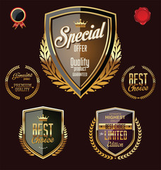 Golden Premium Quality Labels