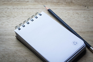 note pad with pencil