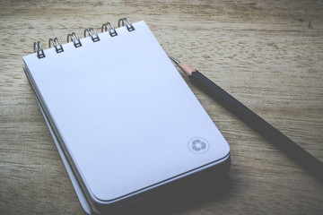 note pad with pencil