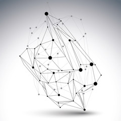 Geometric vector abstract 3D complicated lattice object, single