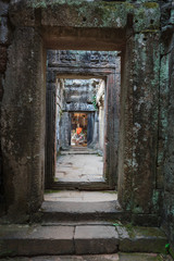 Fototapeta na wymiar Buddha image at Angkor Thom