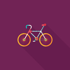 cycling flat icon with long shadow,eps10