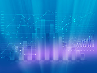 Abstract infographics charts with profit growth.
