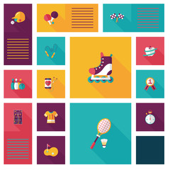 sport flat ui bakcground set, eps10