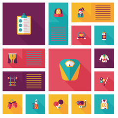 sport flat ui bakcground set, eps10