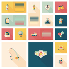 sport flat ui bakcground set, eps10