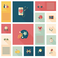 sport flat ui bakcground set, eps10