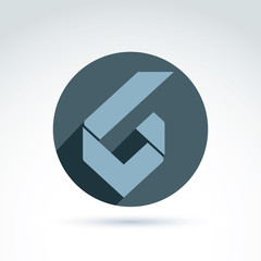 Vector conceptual corporate element. Abstract geometric accept s