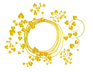 banner with yellow leaves