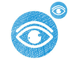 Eye vector simple single color icon isolated on white background