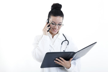medical doctor woman with stethoscope