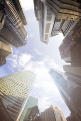 Fisheye View of Modern Buildings. Business Concept - 70995049