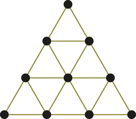 Naklejka premium Tetraktys, The Unit Of Four - Pythagorean Symbol