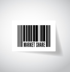 market share barcode illustration design