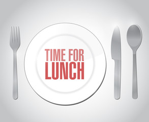 time for lunch restaurant illustration design