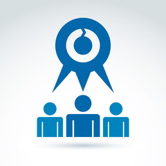 Information exchange theme icon, vector conceptual unusual symbo